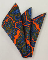 Macclesfield Madder Printed Silk Pocket Square MMPP-129